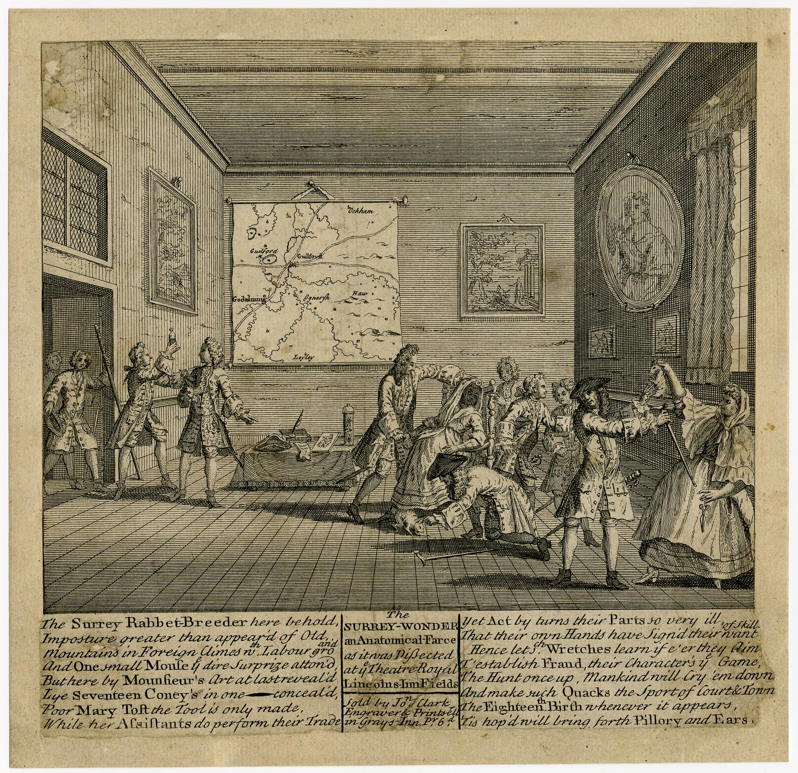 George Vertue's engraving 'The Surrey Wonder'